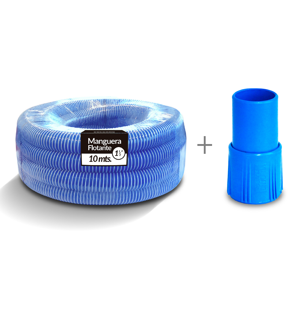 Kit manguera 1 1/2" de 10 mts + 2 Terminales