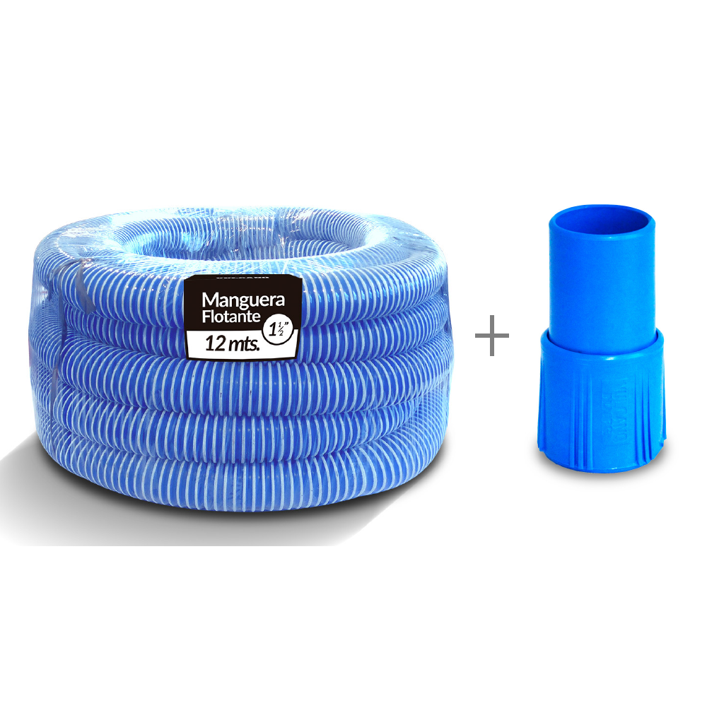Kit manguera 1 1/2" de 12 mts + 2 Terminales