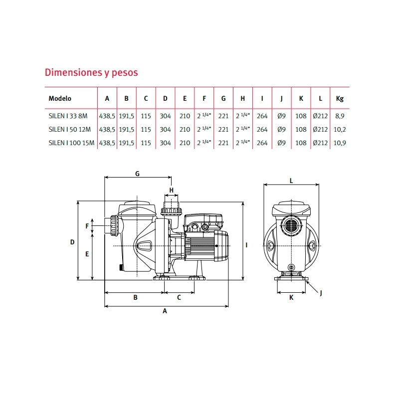 Bomba ESPA Silen I 100 - 1 HP